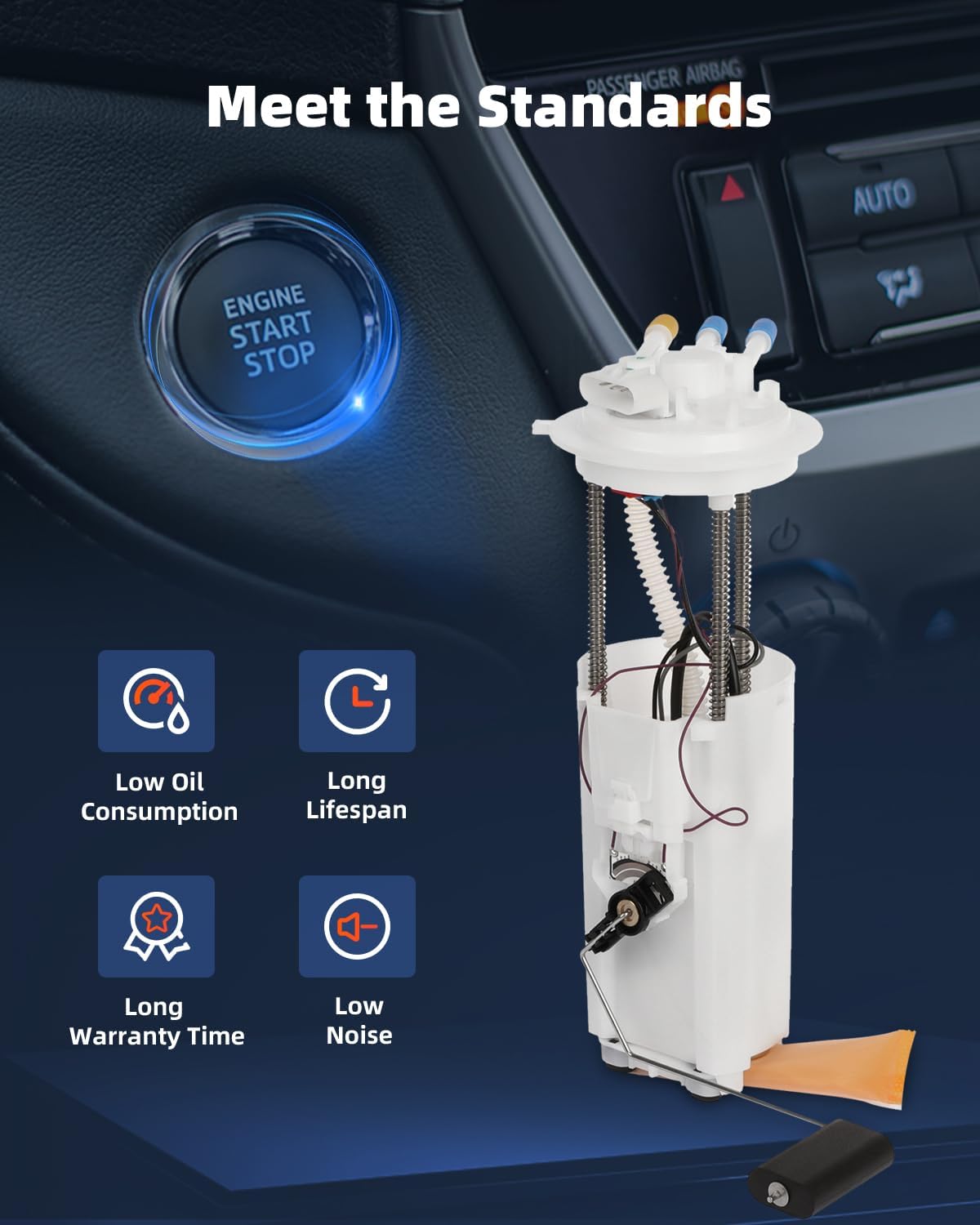 ECCPP Fuel Pump Replacement E3992M Compatible with Chevy S10 Blazer & GMC S15 Jimmy 98-03, GMC Envoy 98-00, Oldsmobile Bravada 99-01 [4 DOOR MODELS] E3992M 323-01213