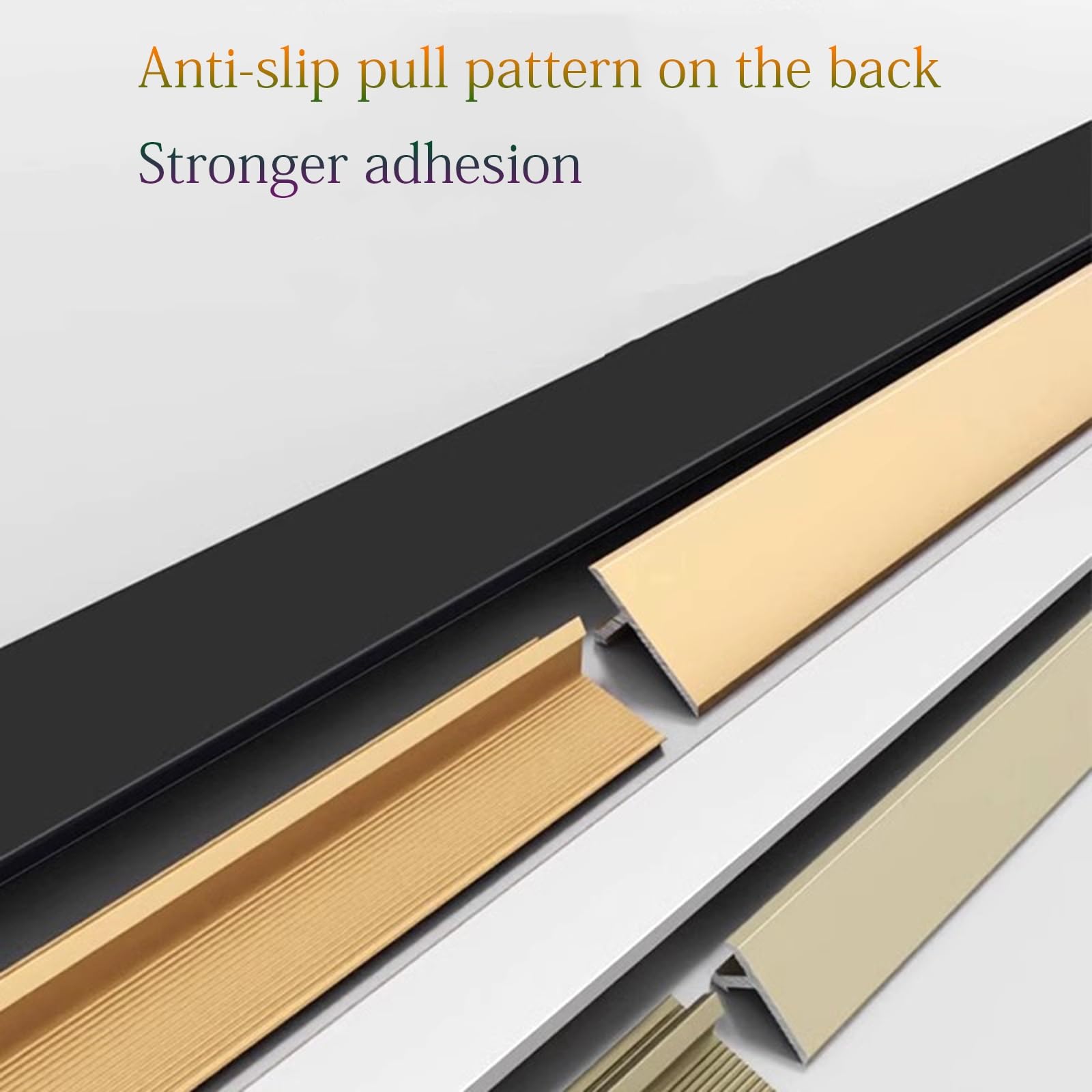 Profilo di transizione in alluminio, protezione bordi a forma di T, per pannelli e piastrelle in legno, lunghezza 90 cm, striscia di transizione versatile per pavimento