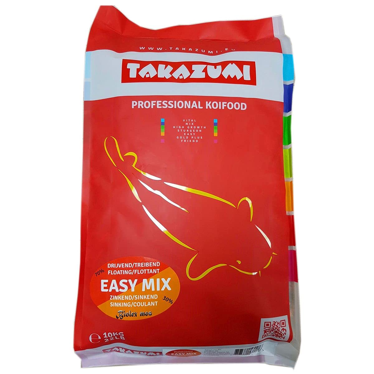 Easy Mix Koifutter (Winterfutter) Teich Fischfutter Ø4,5 mm Mix aus Gold Plus + Easy bis 4°C - 10 kg Sack