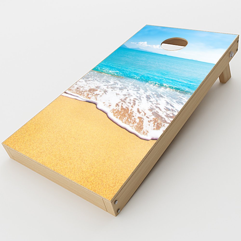 Skin Decal Vinyl Wrap for Cornhole Outdoor Game Bag Toss (2 x pcs. Skins only) / Bahamas Beach