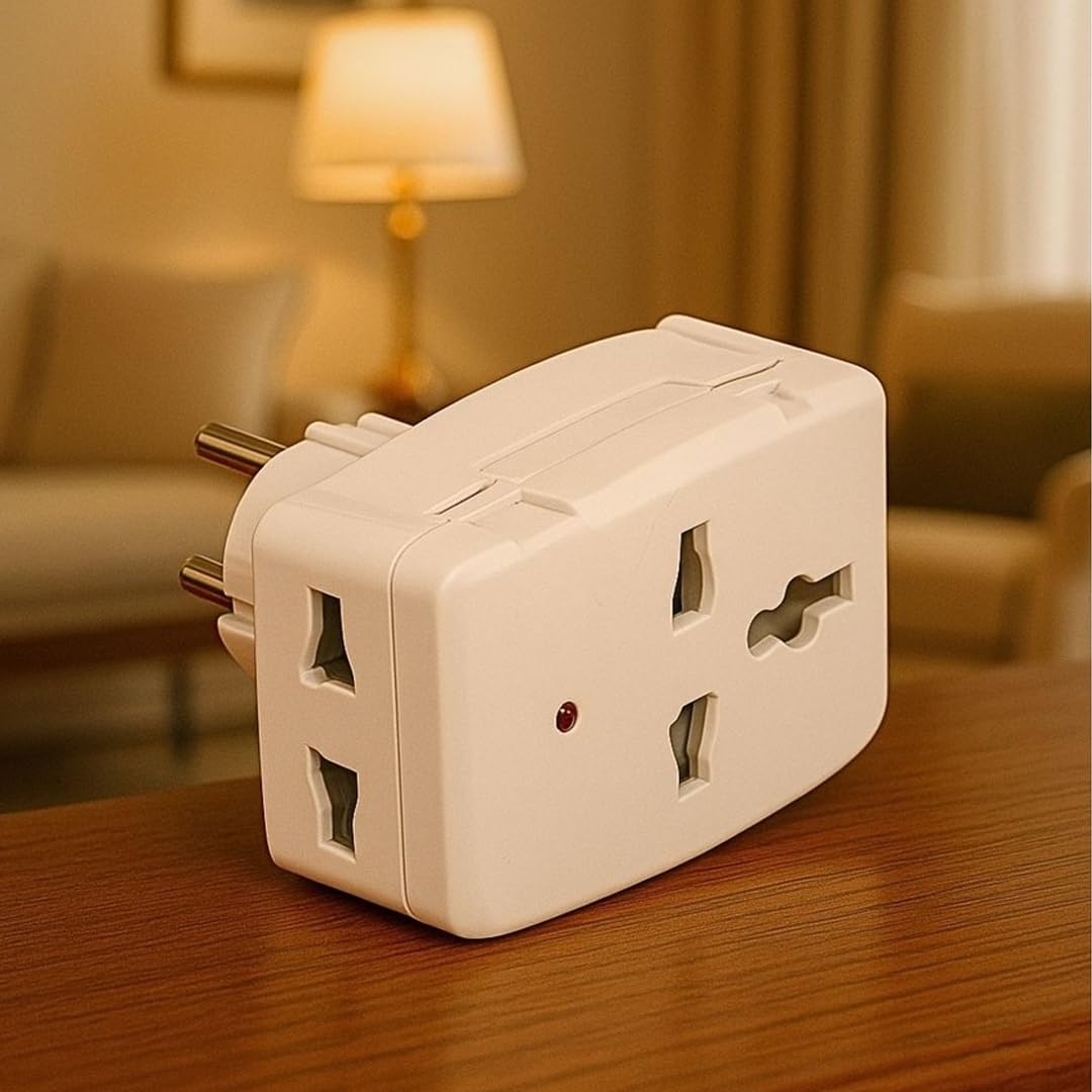 GüncelÇarşı Universal Priz Çevirici Dönüştürücü, Işıklı Çok Amaçlı Golyat Fiş, AB (Europlug), ABD (NEMA), İngiltere, Avustralya-Çin, 110-250V AC geniş voltaj aralığı ve 13A-250W yük kapasitesi