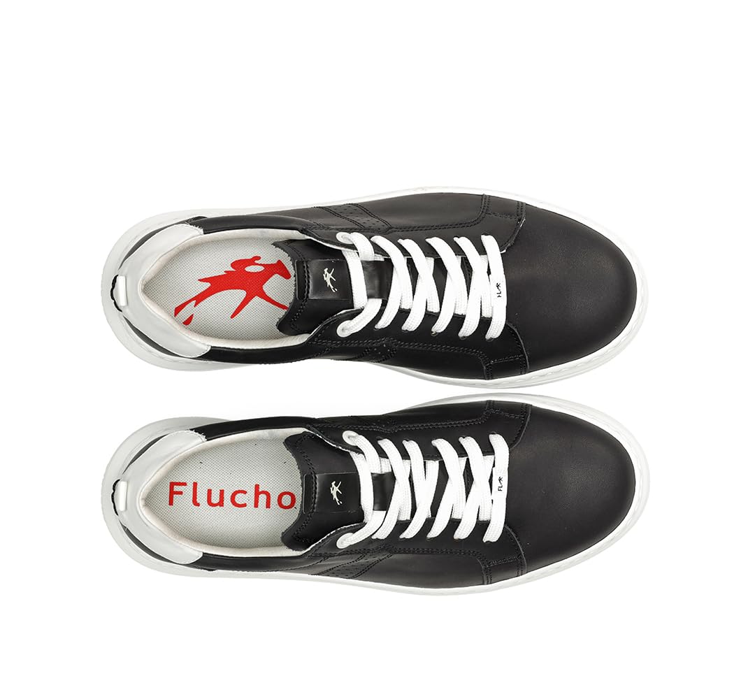 Fluchos F1967 Herren-Sneaker, flach, Schwarz, Schwarz , 43 EU