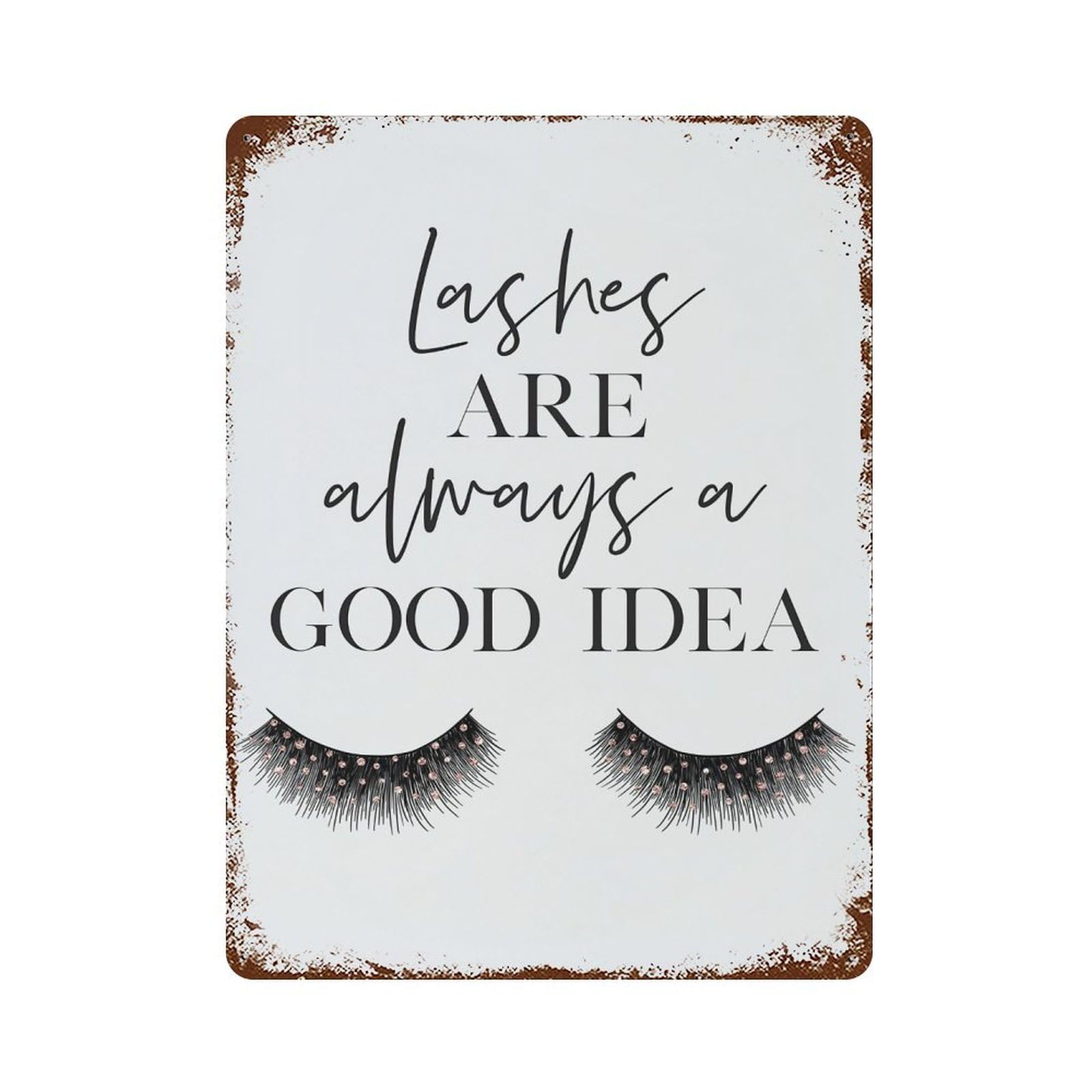xiaoxiaoshen Beauty Makeup Eyelash Salon (2) Wall Decor Art Metal Tin Poster Modern Home Decor Art Home Bar Shop Decorations Vintage Sign 40x30cm