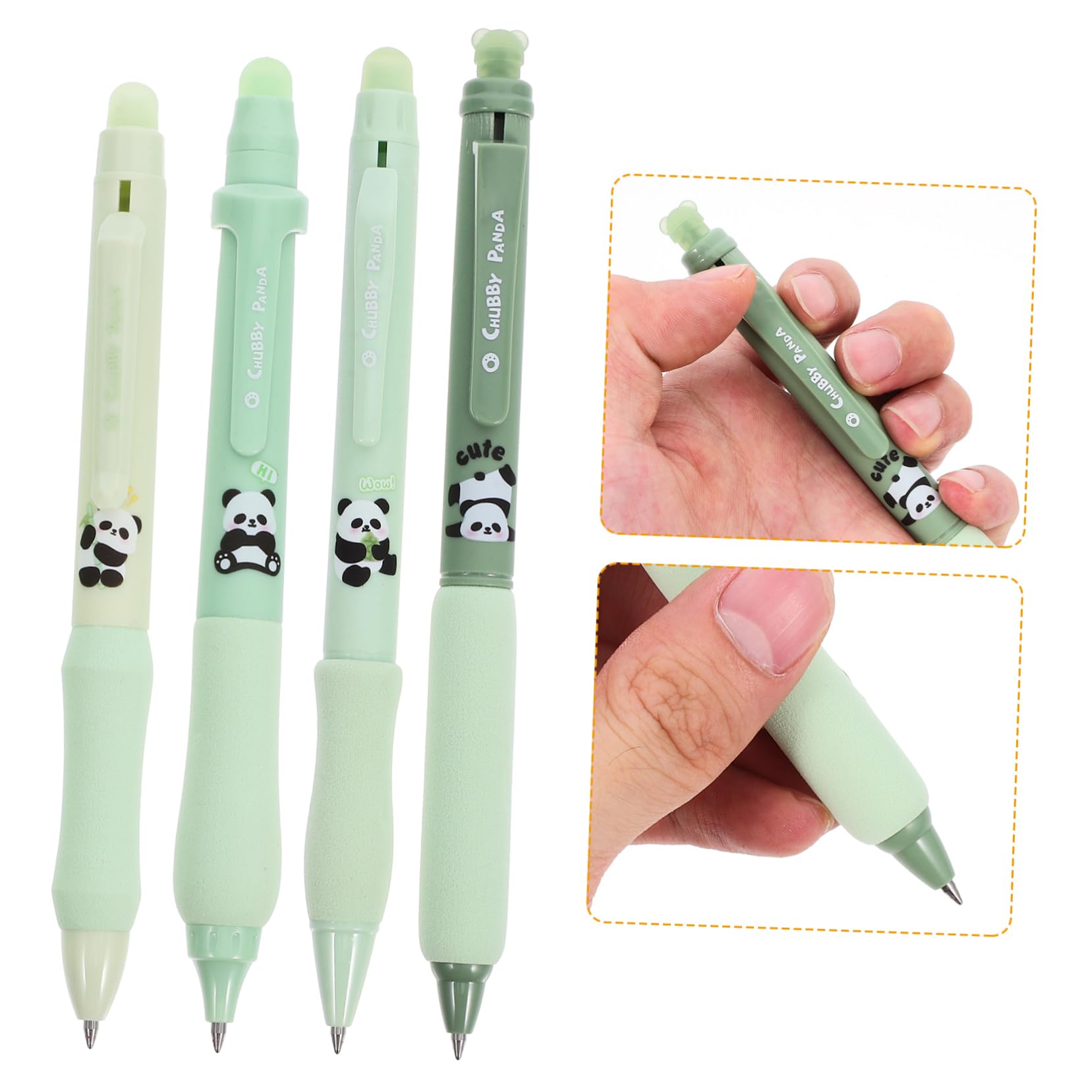 DOITOOL 4 ensembles Stylos À Encre Gel Effaçables Pour L'École Le Bureau Les Adolescents Les Étudiants Petits Et Colorés Vert Clair 4 pièces * 4