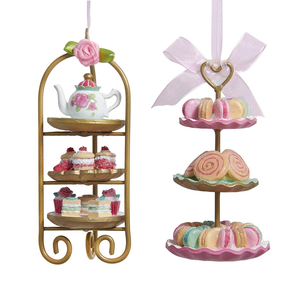 Kurt S. Adler Mulitcolor Kurt Adler Tea Snacks Ornaments, Set Of 2
