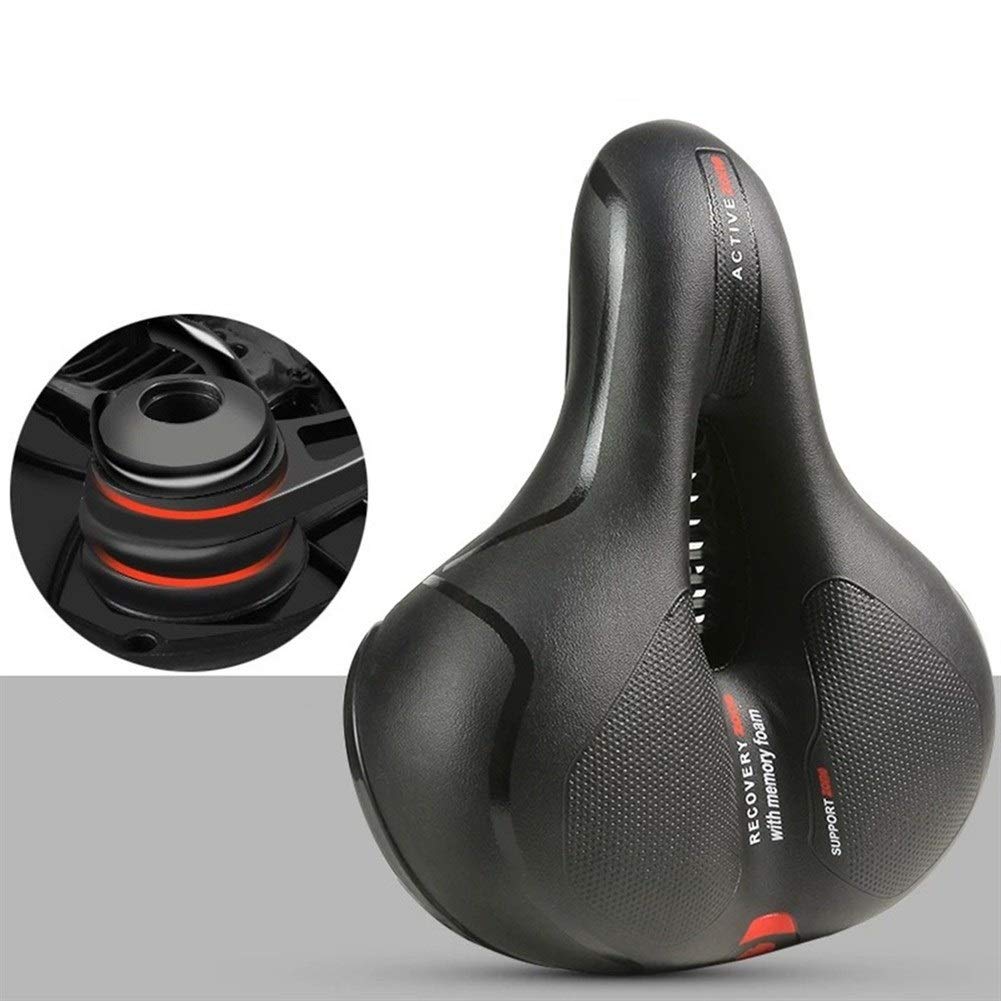 LIANYG Fahrradsattel Fahrrad-Sattel-Fahrrad-Radfahren-Soft-Weitsitz Männer Frauen weiche Weit-Kissen-Auflage allgemeinhin for Bike Ebike 664 (Color : 