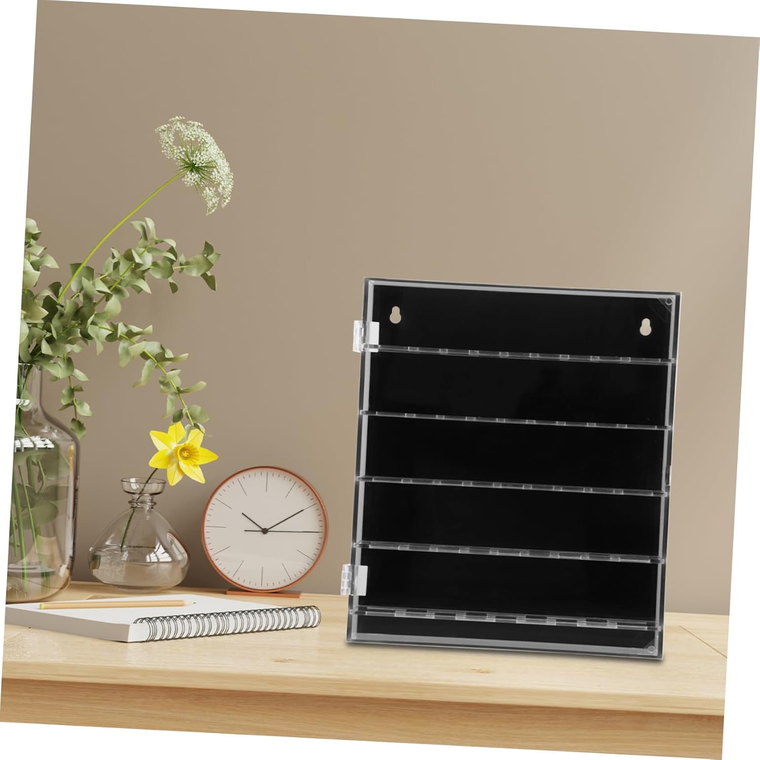 Wall Mounted Coin Display Case Versatile Acrylic Holder for Badges Sports Medals Challenge Coins Space-Saving Design for Home Office