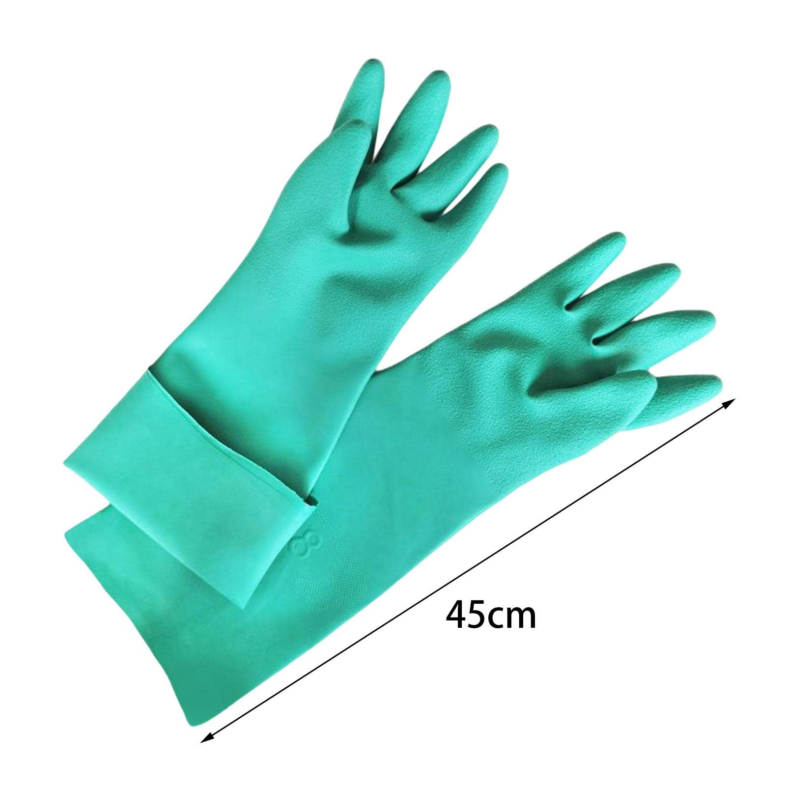 Amagogo Reinigungshandschuhe Nitrilhandschuhe Gummihandschuhe Haushaltshandschuhe Einweghandschuhe mit Robuster Beschichtung Und Strapazierfähiger Passform, 45 cm lang