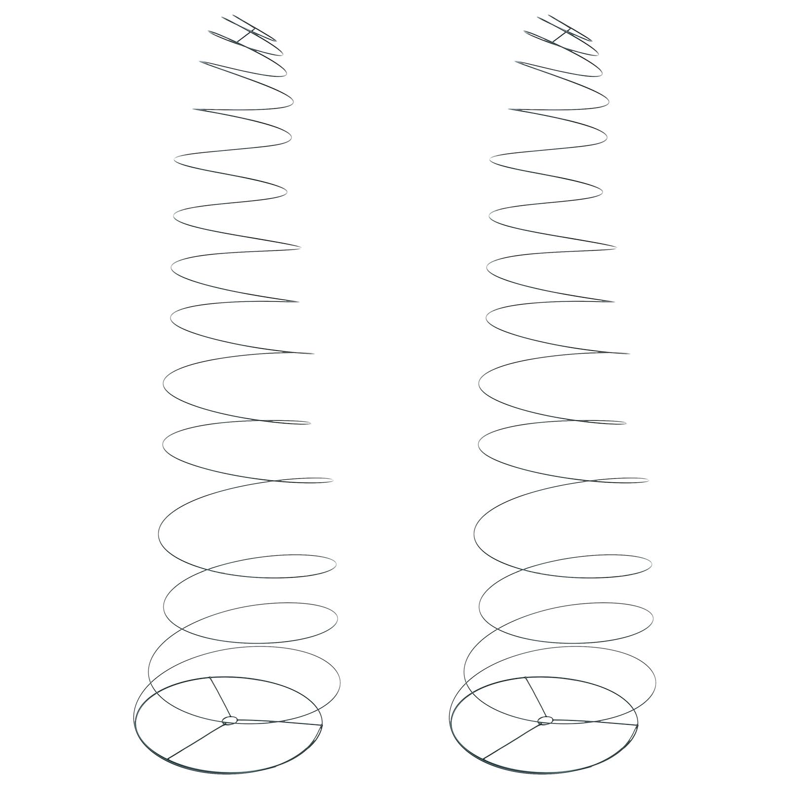 UKCOCO 2 Stück Spiral pflanzenstütze aus Rostfreiem Verstellbarer Tomatenkäfig für Garten und Balkon Langlebiges Rankgitter zur Pflanzenstütze für Gemüse Blumenpflanzen