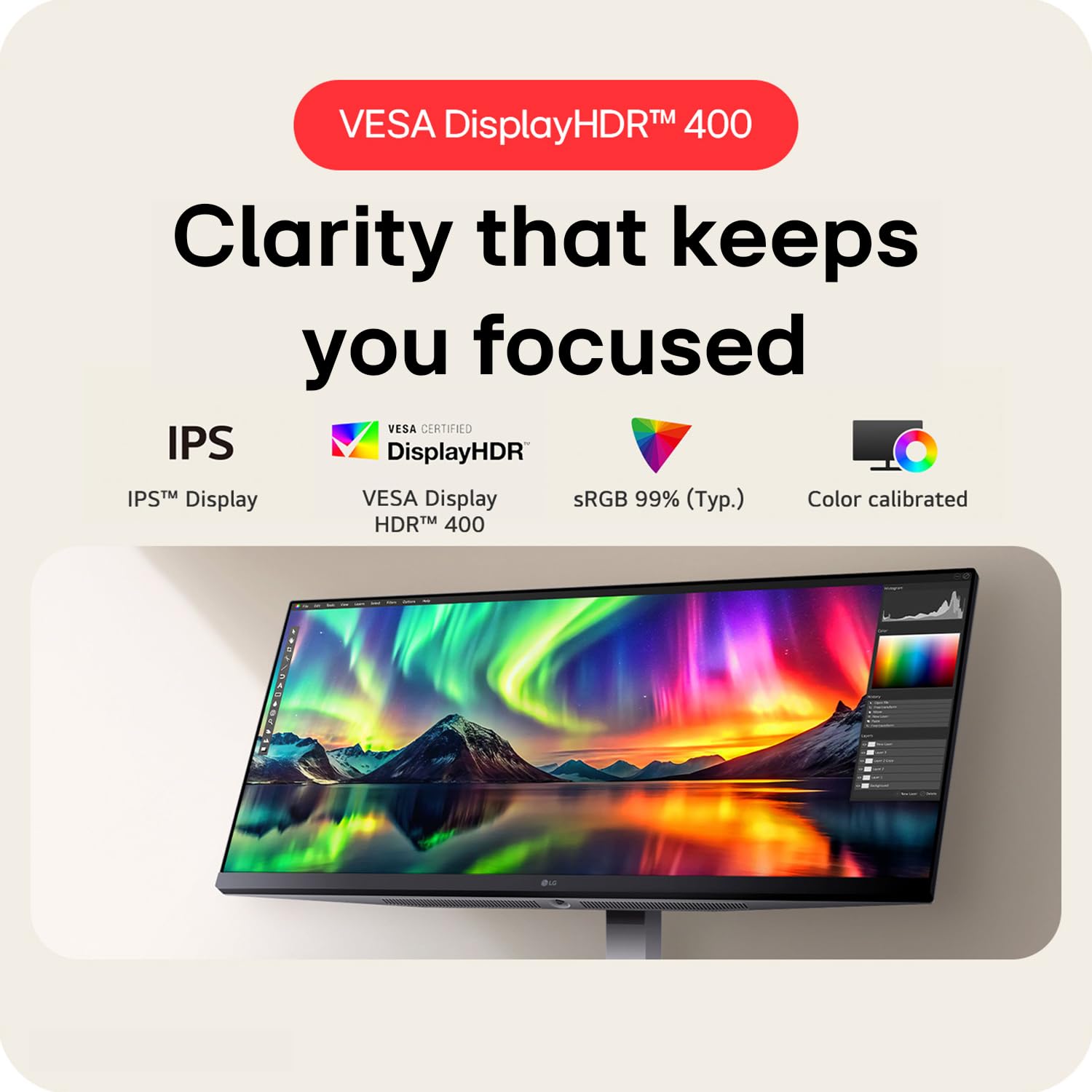 LG 34U530A 86.36cm (34 Inch) UltraWide WFHD (2560x1080) IPS Monitor, Anti-Glare, HDR10, 3-Side Virtually Borderless, HDMI, DP, USB-C, Speakers, Tilt/Height/Swivel Adjustment Slim Stand (White) — Amazon image 9