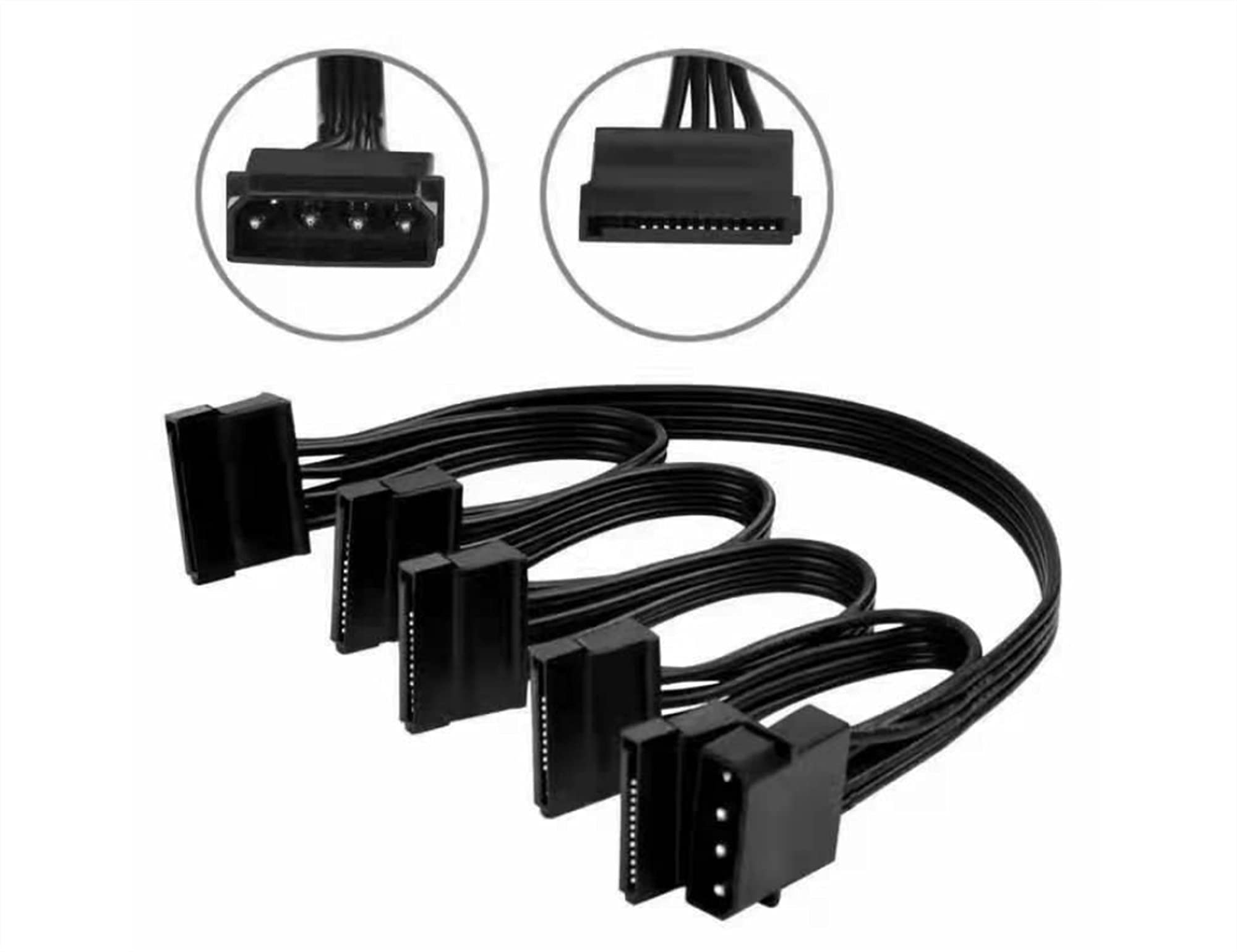4pin. IDE 1. a 5. SATA 15. Cavo del Cavo dello splitter di Alimentazione del Disco Rigido del Pin PC DIY Sever 4 Pin a Potenza a 15 Pin 60cm