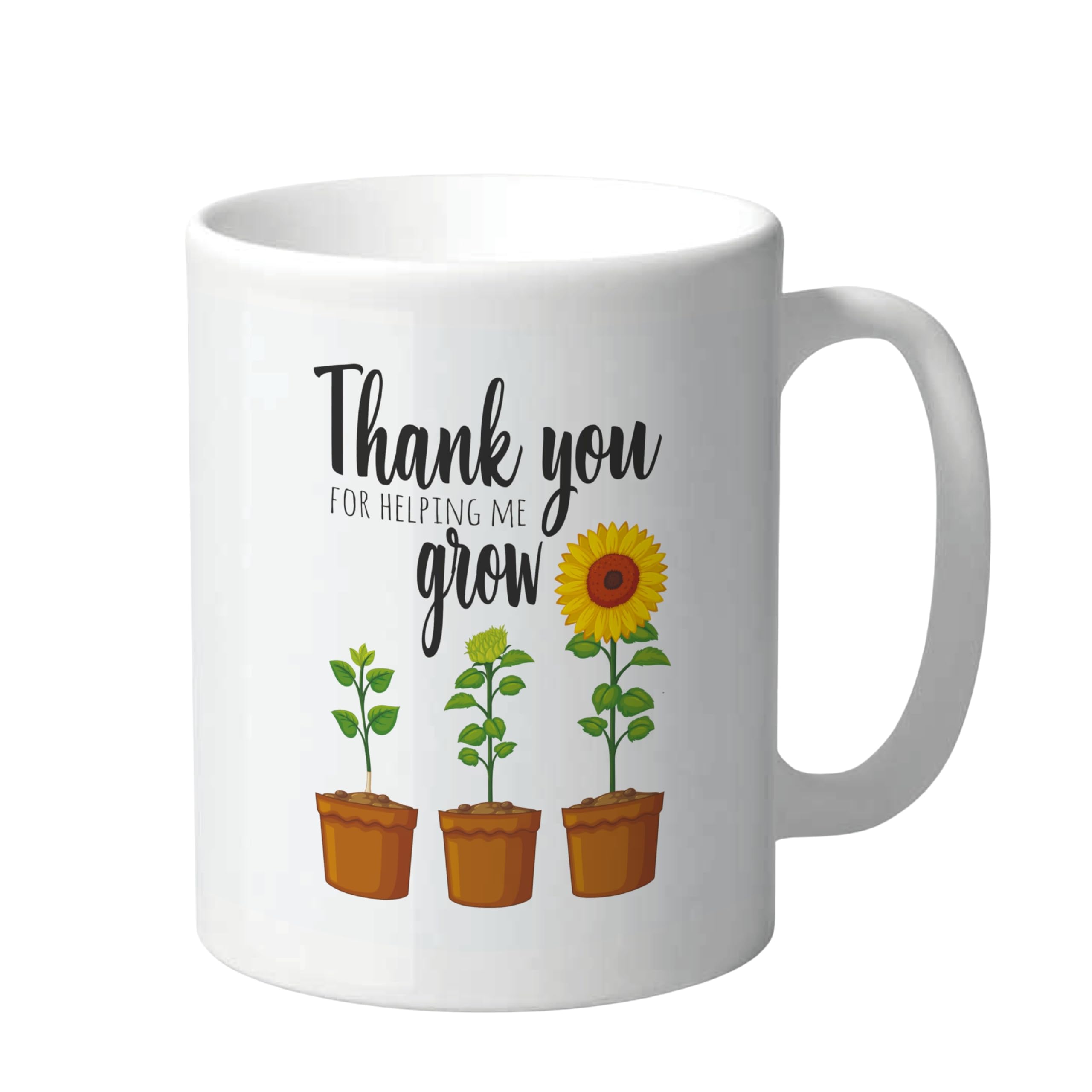 Cheeky Chops Thank You Teacher Mug Funny Sunflower Coffee Cup for Teaching Assistant Mentor End of Term KMUG06