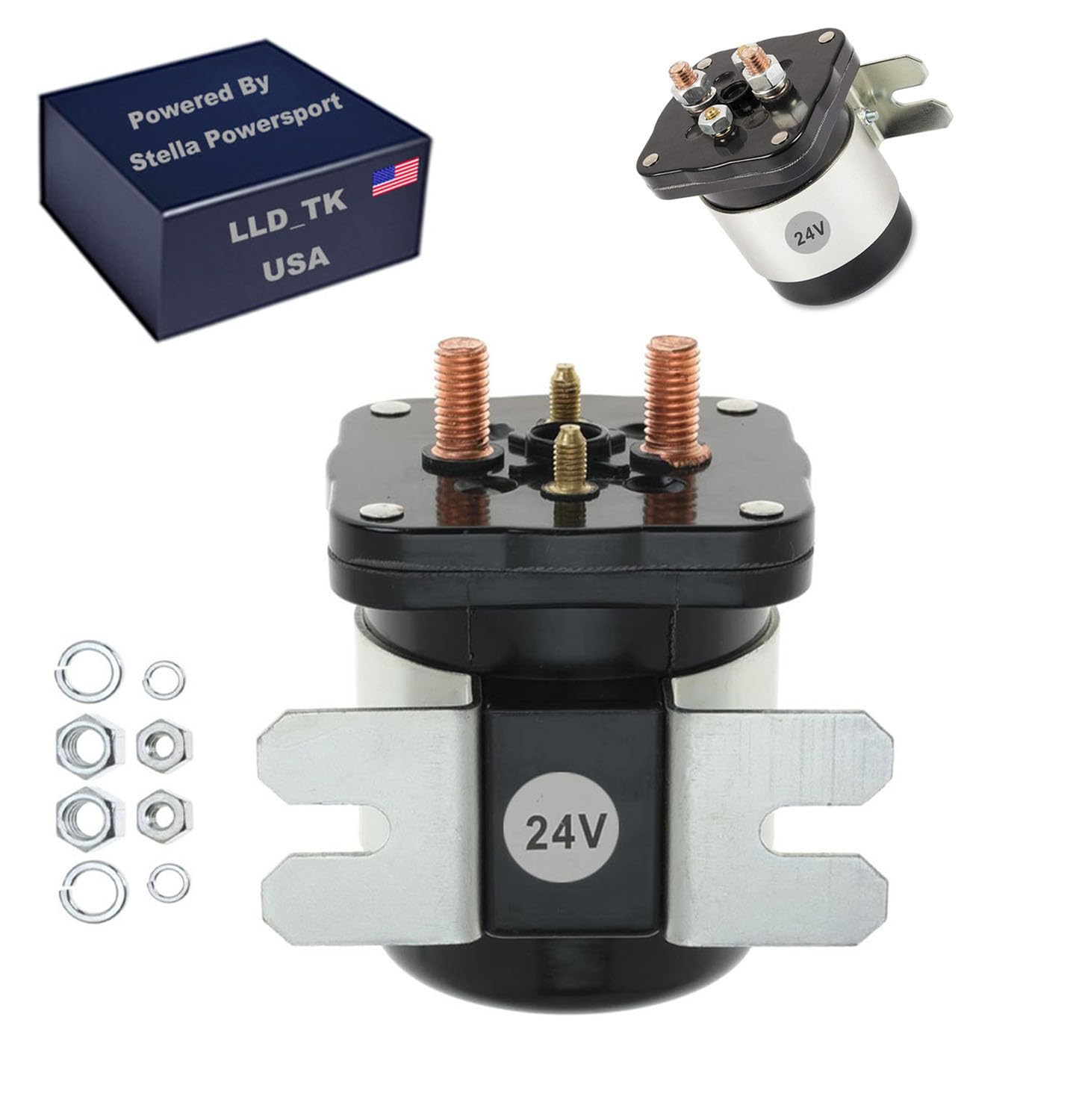 Amazon.com: Solenoid Contactor Relay 24V 200Amp for Trombetta