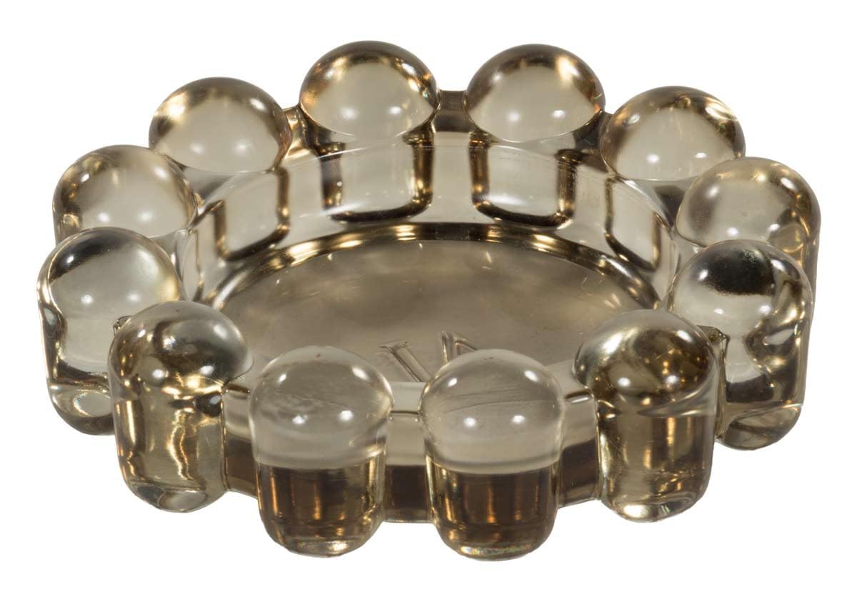 Alice Lane Smoke Original Bubble Candle Dish Large – Chic Smoky Glass Candle Dish For Home Decor – Decorative Modern Candle Holder For Small Candles & Diffusers