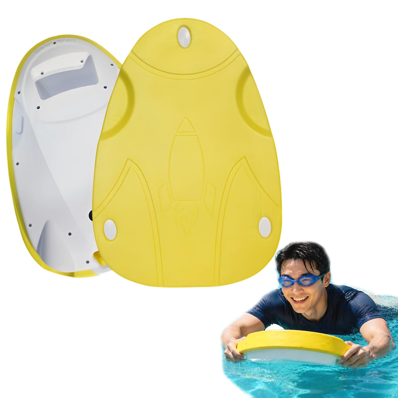 Tavoletta da nuoto elettrica con propulsione, per adulti principianti | Scooter acquatico, ausilio per l'allenamento al nuoto, supporta fino a 80 kg; perfetto per piscine, laghi e acque basse