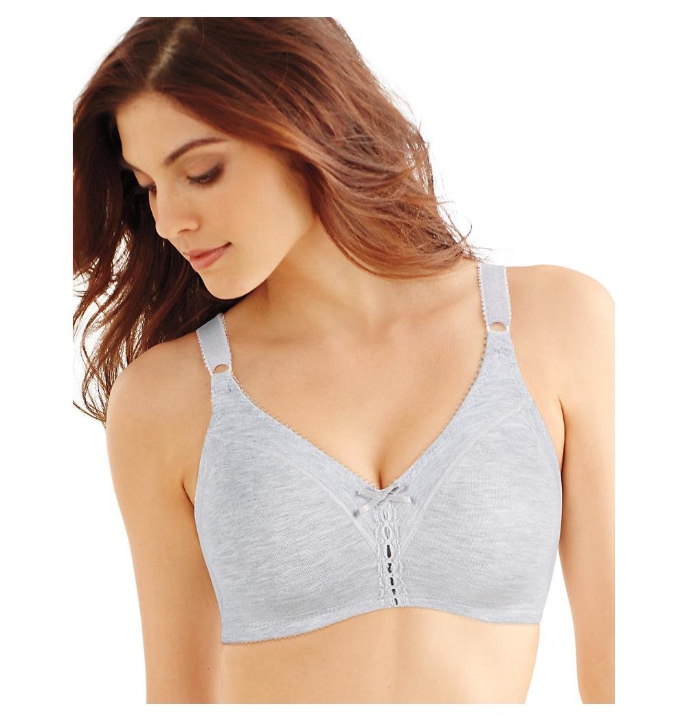 BaliWomen's Double Support Cotton Stretch Wire-Free Bra Non