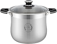 Vista 1 de Vivicreate Olla de acero inoxidable de 27.5 cuartos de galón con tapa, olla de cocción de inducción grande para pasta, sopa de hervir estofado