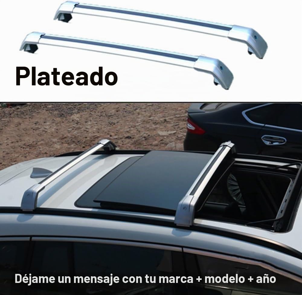Coche Bacas Personalizadas para Volvo XC60 2008 2009 2010 2011 2012 2013 2014 2015 2016 2017-2024, Portaequipajes para Bicicletas Barras De Techo para Coches Accesorios Viaje,A/Silver