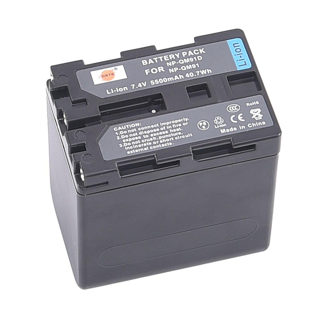 DSTE NP-QM91D NP-QM91 Batterie Compatible pour Sony CCD-TRV318, CCD-TRV328, CCD-TRV338, DCR-DVD100, DCR-DVD200, DCR-DVD201, DCR-DVD300, DCR-HC14, DCR-PC105