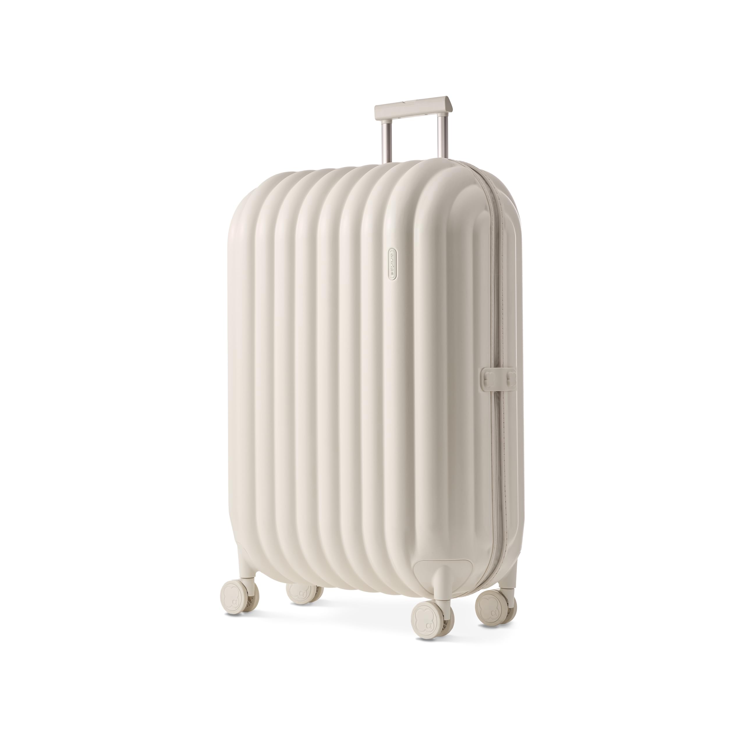 artrips Bread Design 28 inch Suitcase, Lightweight Hardside Luggage with 8 Spinner Wheels, PC TSA Lock, 98L, White