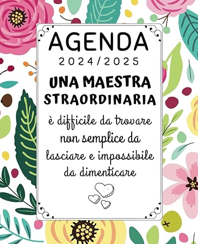 Agenda Maestra: Regalo insegnante Elementare Asilo Primaria Fine Anno , Diario settimanale una settimana su 2 pagine