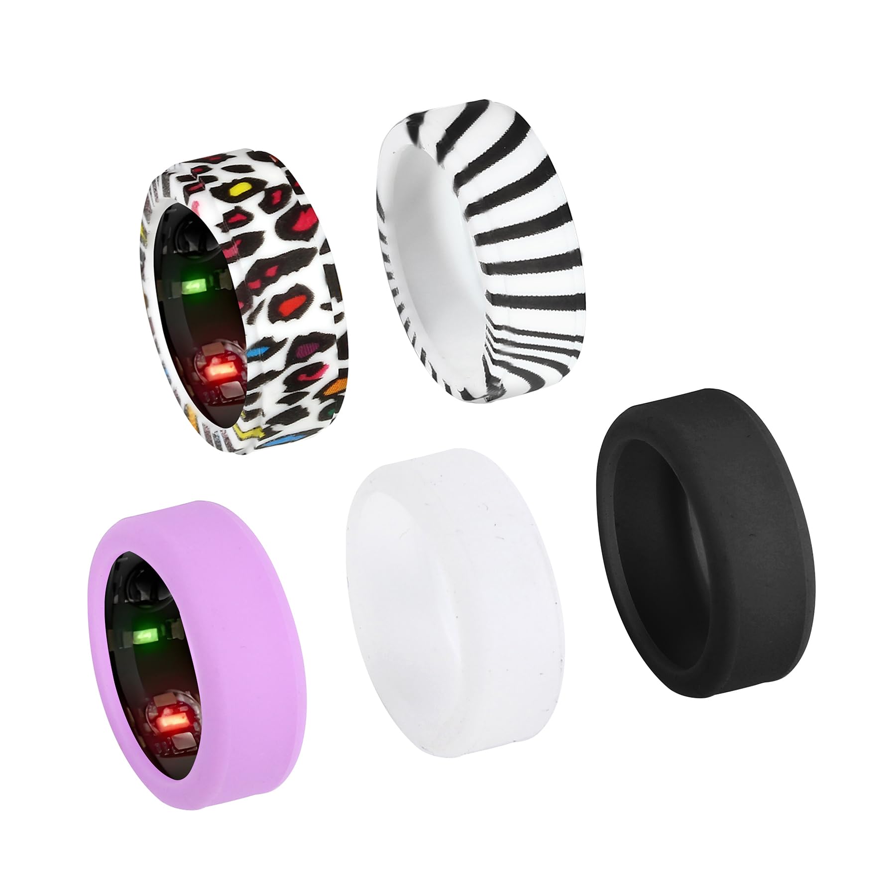 5PCS Ring Cover Compatible with Oura Ring Gen 4/3, Anti-Scratch Silicone Elastic Smart Rings Protector for Working Out Gym Women Men, S-picture-26