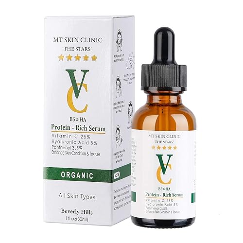 MT SKIN CLINIC Pro, vitamina C B5 orgánica y ácido hialurónico, suero facial rico en proteínas, antioxidante, antienvejecimiento, acné, minimiza las disponible en Yaxa Colombia