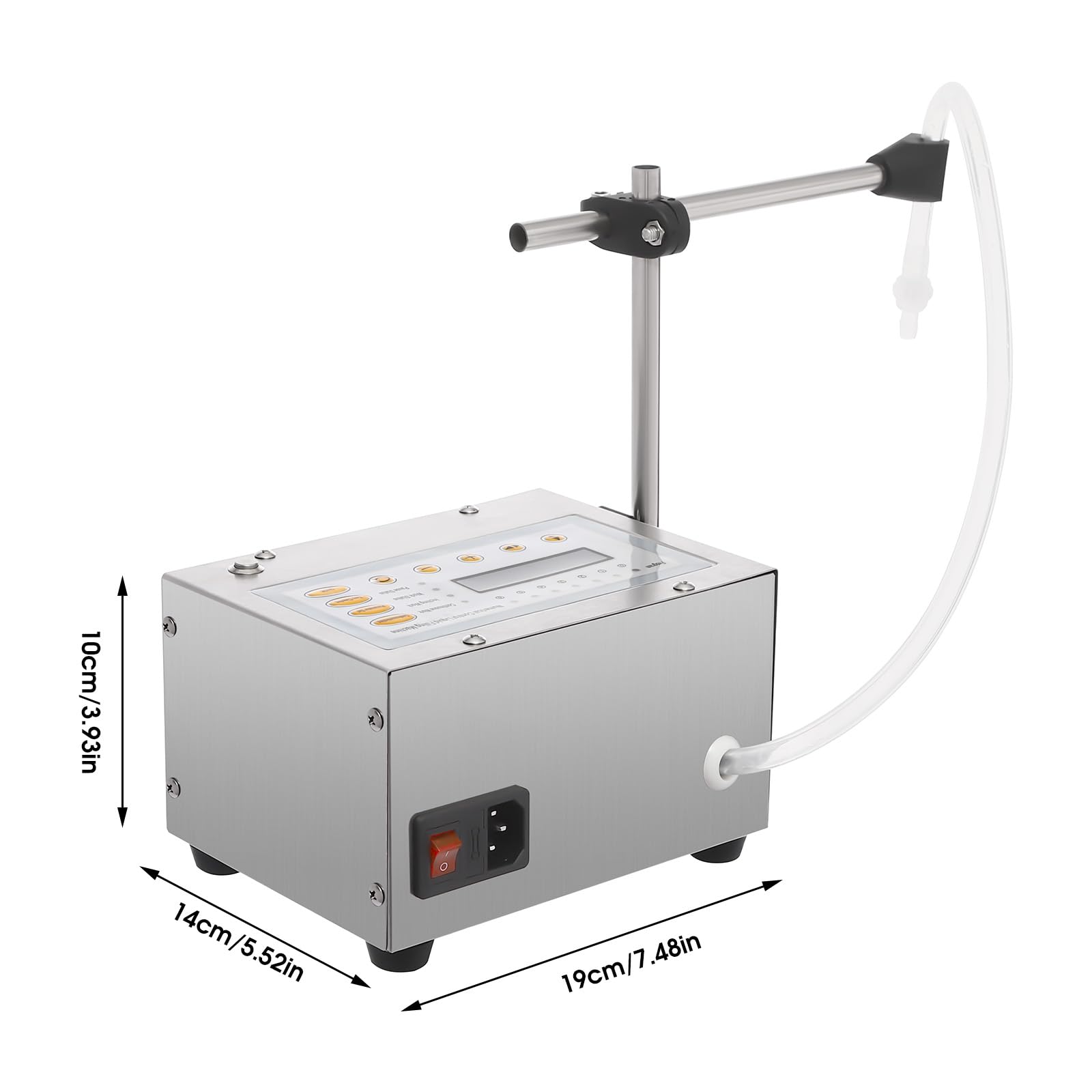 Llenadora de líquidos, llenadora de botellas, 3,2 l/min, pantalla LED táctil, llenadora de botellas, conteo automático, 19 x 14 x 10 cm