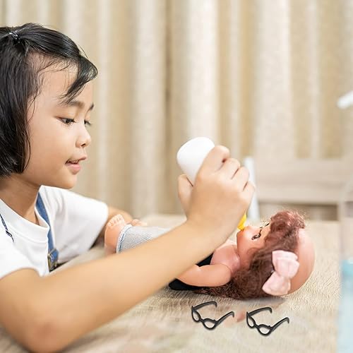 Miniatura 4 de Abaodam 100 lentes de muñeca para casa de muñecas, gafas de disfraz de muñeca, gafas de sol para muñeca, gafas de vestir, gafas de casa de muñecas,