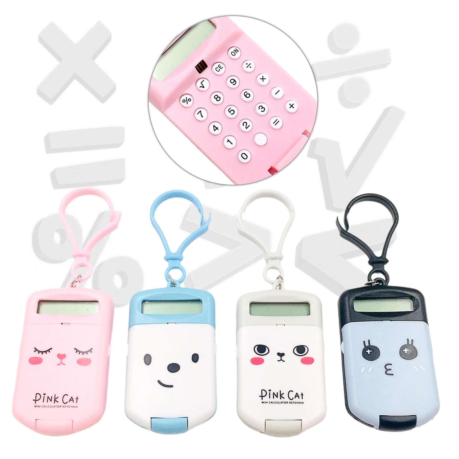Qsvbeeqj Small Calculator Lightweight &Practical Cute Calculator Keychain Student Calculator for Quick Calculation Easily Carry Easy to Use Calculator
