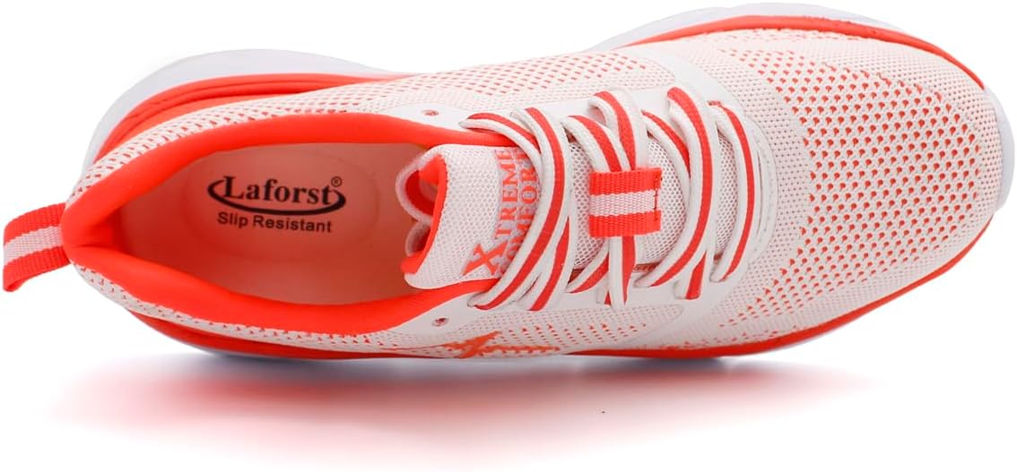 Laforst Women's Nonslip Lace up Sneaker Xtreme Comfort Breathable Mesh Upper