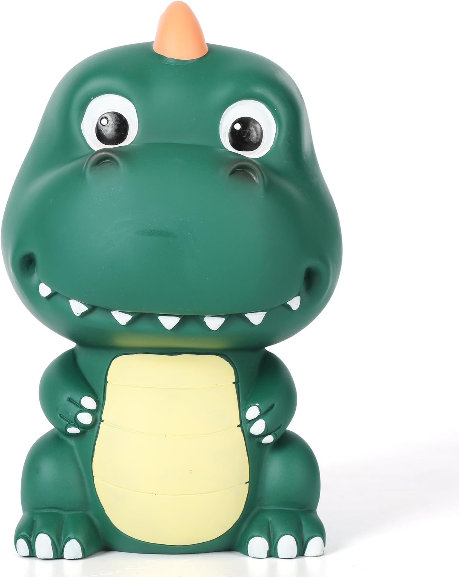 H&W Dinosaur Money Bank with Lovely Big Head, Shatterproof Tyrannosaurus Rex Piggy Bank, First Coin Bank, Best Christmas Birthday for Kids Boys Girls Home Decoration (Deep Green)