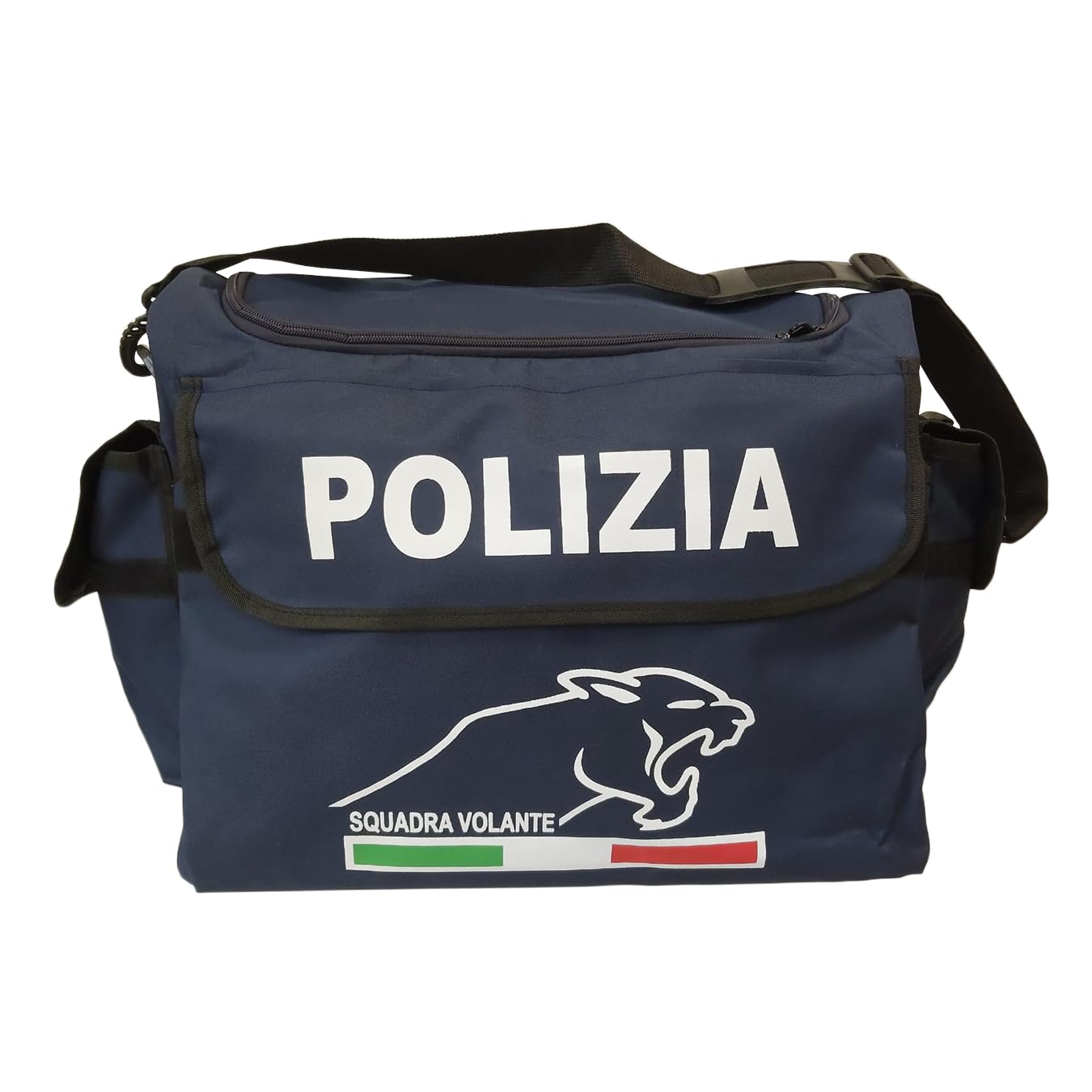 Borsone Polizia Squadra Volante – Borsone da Viaggio & Sport con Tracolla Regolabile con Tasche Esterne