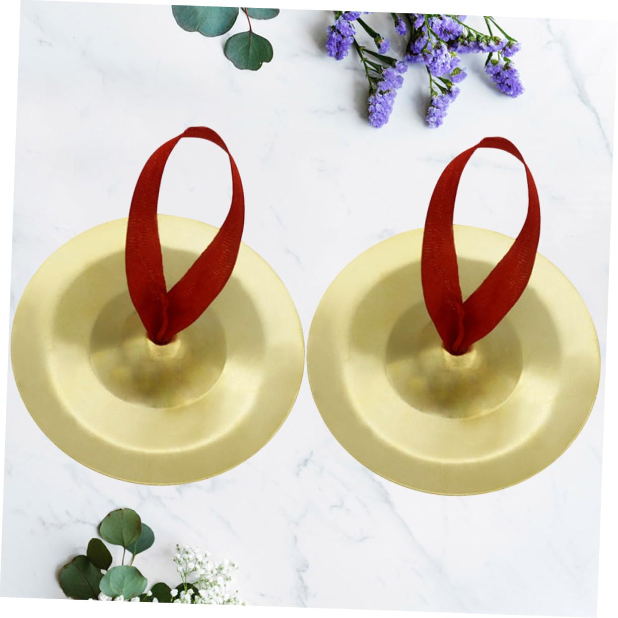 ifundom 2 Pairs Small Cymbals Percussion Mini Musical Instruments Non-slip Perfect for Party