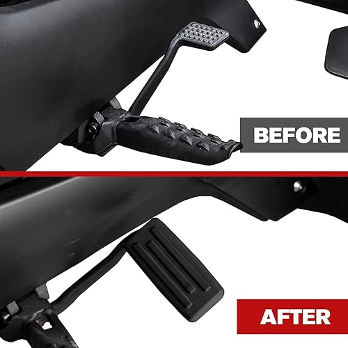 Miniatura 3 de AUPOWER Pedal de freno más grande para Can Am Ryker 600 900 todos los modelos, reposapiés de freno extendido, accesorios para estribos, color negro,