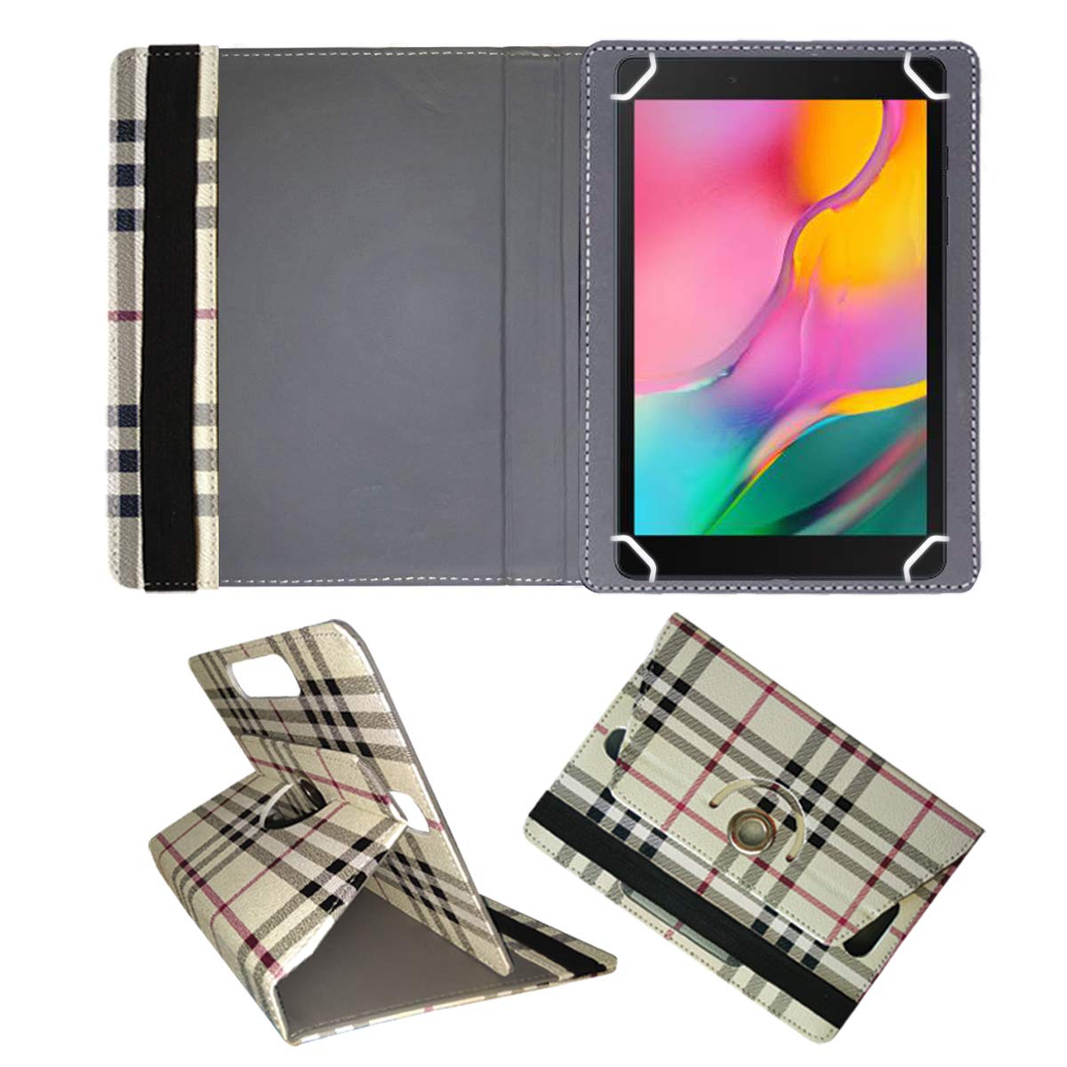 Fastway Rotating Leather Flip Case for Samsung Galaxy Tab A 8.0 (2019) Tablet Cover Stand Black (Cream) (B07WPSGH62) Amazon Price History, Amazon Price Tracker