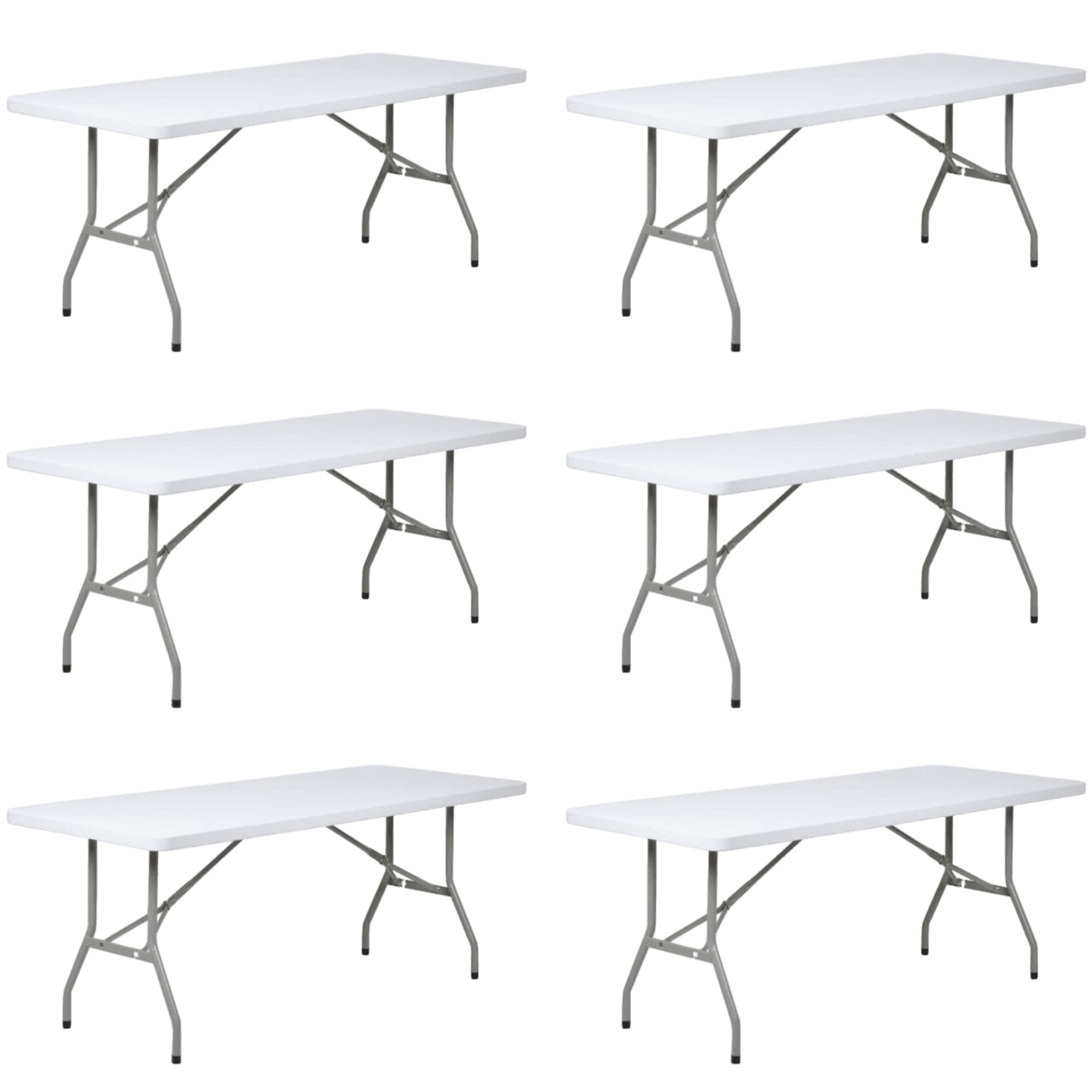 Buy 6 Pack 6 Foot X 30 Inch. HeavyDuty Granite White Plastic Folding