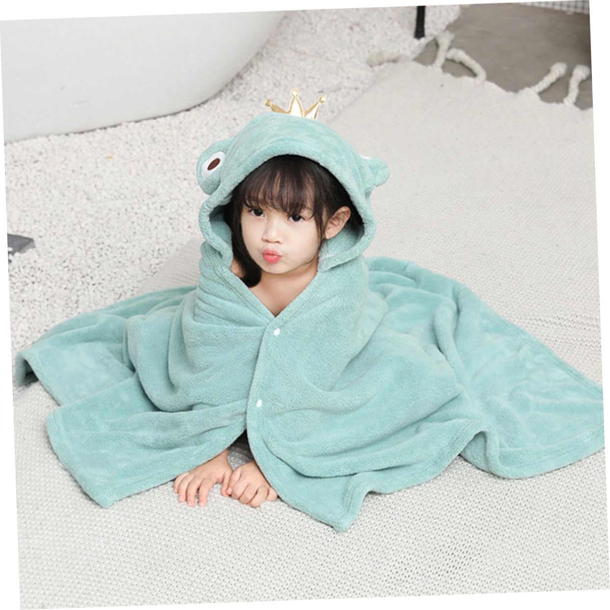 Abaodam Serviette de Bain à Capuche pour Tout-Petits Douce Absorbante Et Facile à Enrouler pour Le Confort de Bébé