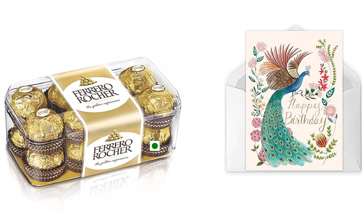 See full amazon price history chart for Vending India X Ferrero Rocher Birthday Gift Combo - Ferrero Rocher With a Personalised "Happy Birthday" Greeting Card Of Choice (Ferrero Rocher 16 Pcs (T16), Peacock & flowers) Vending India X Ferrero Rocher Birthday Gift Combo - Ferrero Rocher With a Personalised "Happy Birthday" Greeting Card Of Choice (Ferrero Rocher 16 Pcs (T16), Peacock & flowers) (B093T7K8ZY) Amazon Price History, Amazon Price Tracker