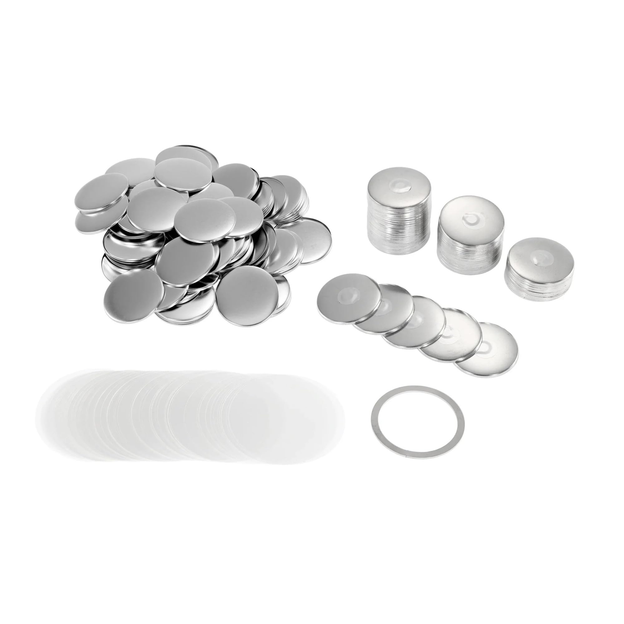 100 Stück 58 mm Magnet Kühlschrank Abzeichen Pin Button Maker Teile for Kunsthandwerk Herstellung Kühlschrank Abzeichen Set Für die DIY-Bastelproduktion(Strong Magnet Button)