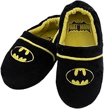 Funidelia | Chaussons Batman pour garçon Le Chevalier noir, Super héros - Accessoires & Linge maison - Cadeaux originaux enfants pour Noël, anniversaires & autres fêtes - Noir