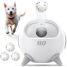 uahpet iRetriever Dog Ball Launcher with 4Pcs Balls, Automatic Obstacle Avoidance Dog Ball Launcher Suitable for Medium & Large Dogs
