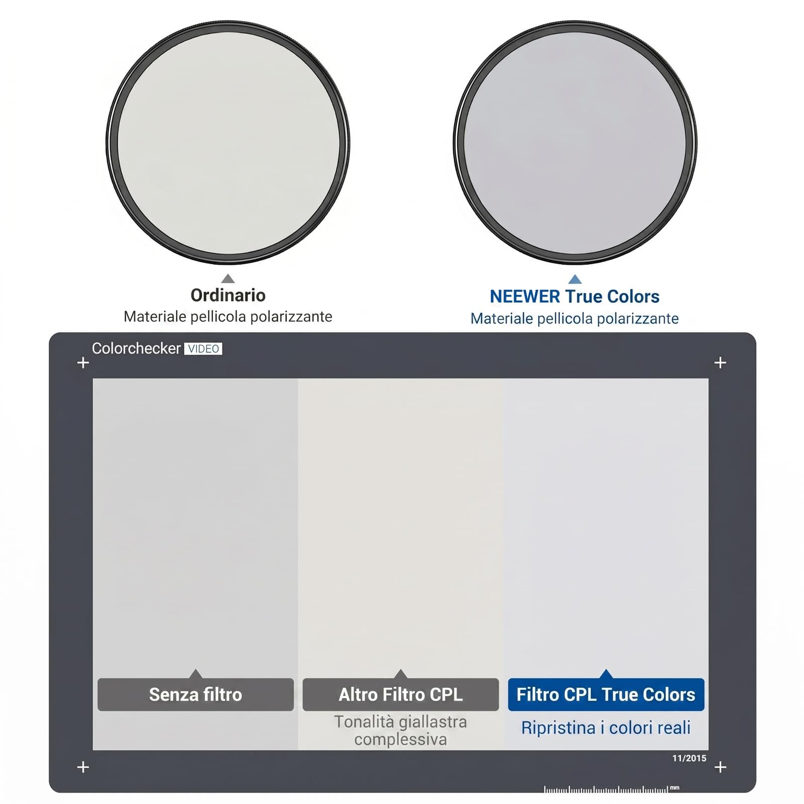 NEEWER 82mm Filtro CPL True Colors con Stop Rigido Limitato, Filtro Polarizzatore Circolare HD Sottile Multistrato Regolabile con Fissaggio a Vite per Lenti Fotocamere Digitali, Accessori Fotografia