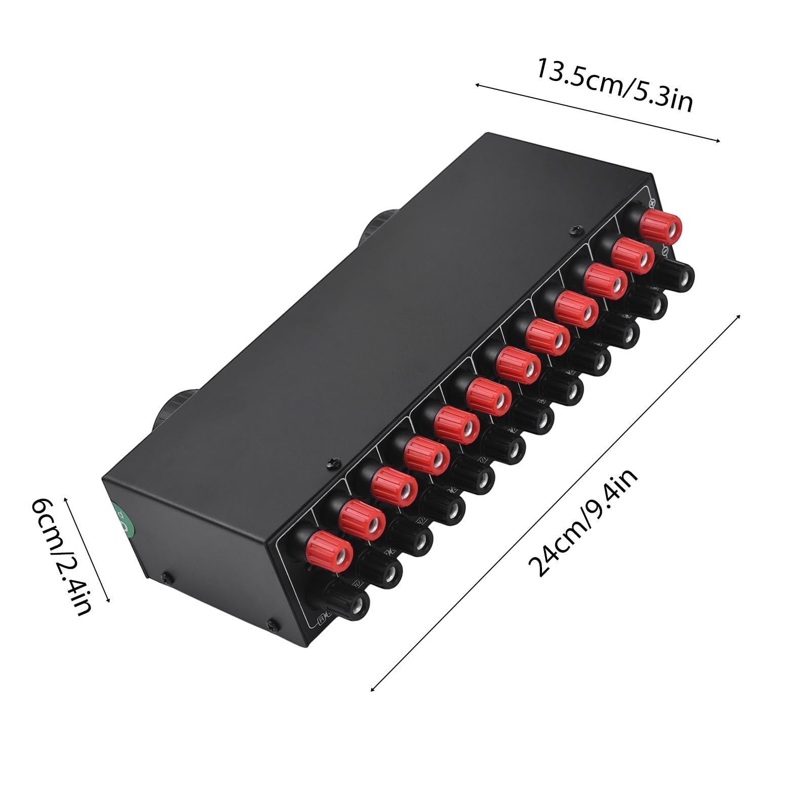 Selettore Altoparlante 3 Ingressi 3 Uscite, Commutatore Audio Amplificatore da 300 W per Canale, con Selettore Ingresso Uscita Manuale per Stereo Domestico
