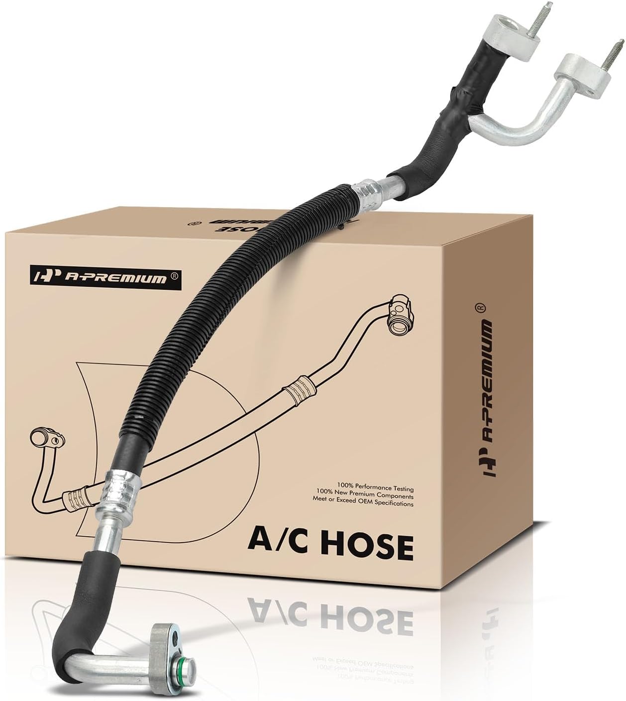 A-Premium A/C Suction Line Hose Assembly Compatible with Ford Expedition 2007-2008 5.4L, Lincoln Navigator 2007-2008 5.4L, Compressor to Evap