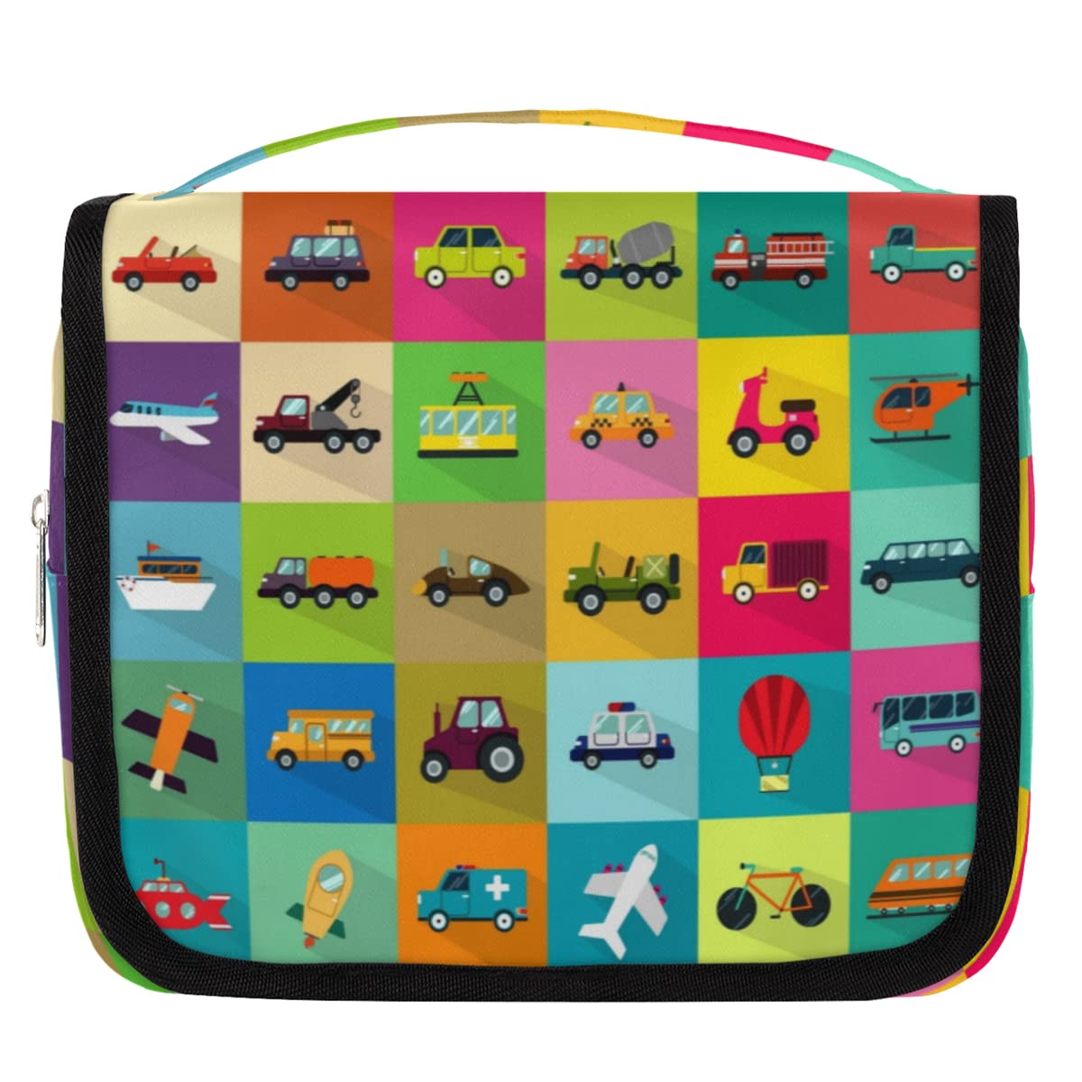 Samochody podróżna kosmetyczka karon transport samochody torba do mycia torba unisex wiszące przybory toaletowe kosmetyczne organizer do makijażu, wielobarwny, Jeden rozmiar