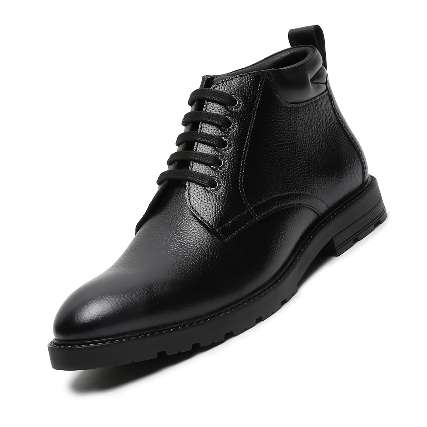 LOUIS STITCHChukka Boot for Men | High Ankle Italian Leather Boot | Handcrafted | Hiking and Biking Shoes | Brogue Style Lace-up Boot | Mens Formal Boot |Black |(BT-WBNDCKBGJB)