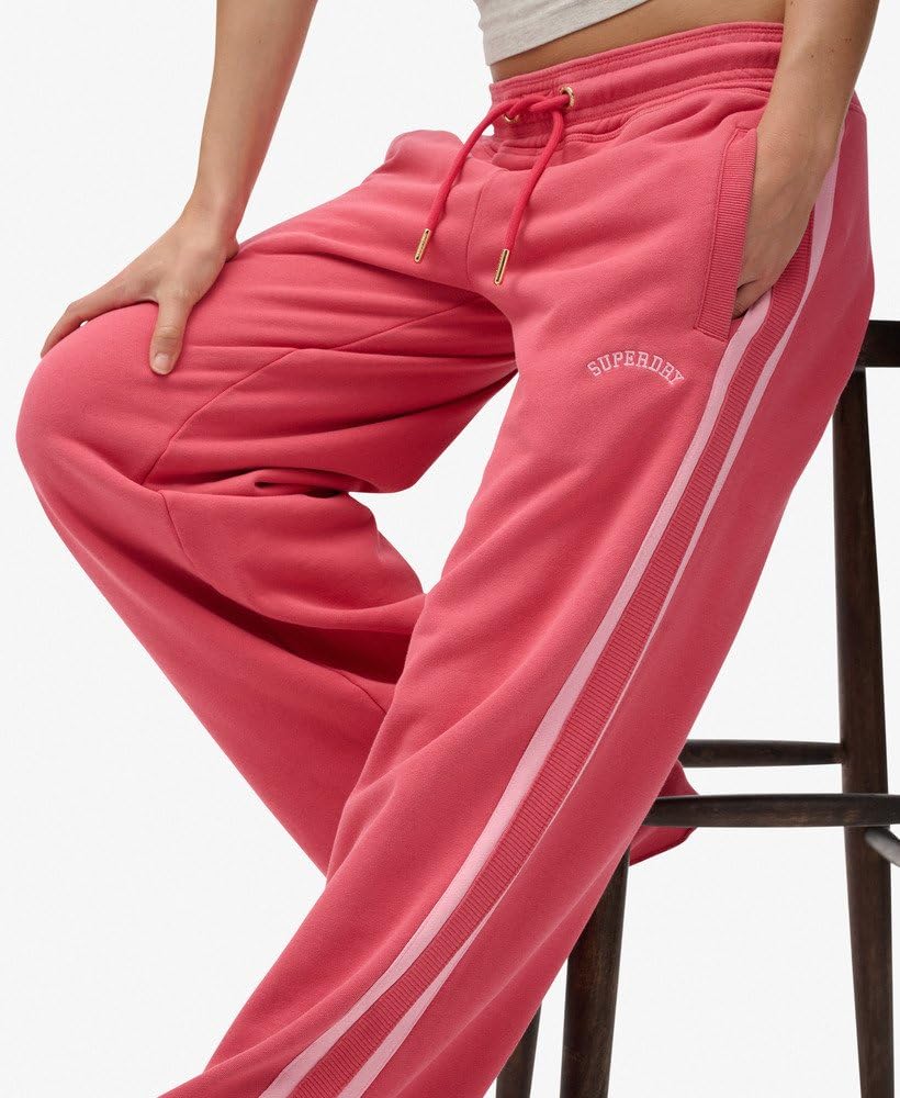 Superdry Damskie spodnie do biegania Athletic Essentials z prostą nogawką i logo