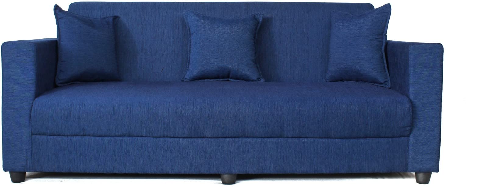 WESTIDO Noor Fabric 3 Seater Sofa (Finish Color - Blue, DIY(Do-It-Yourself)) | 1 Year Warranty
