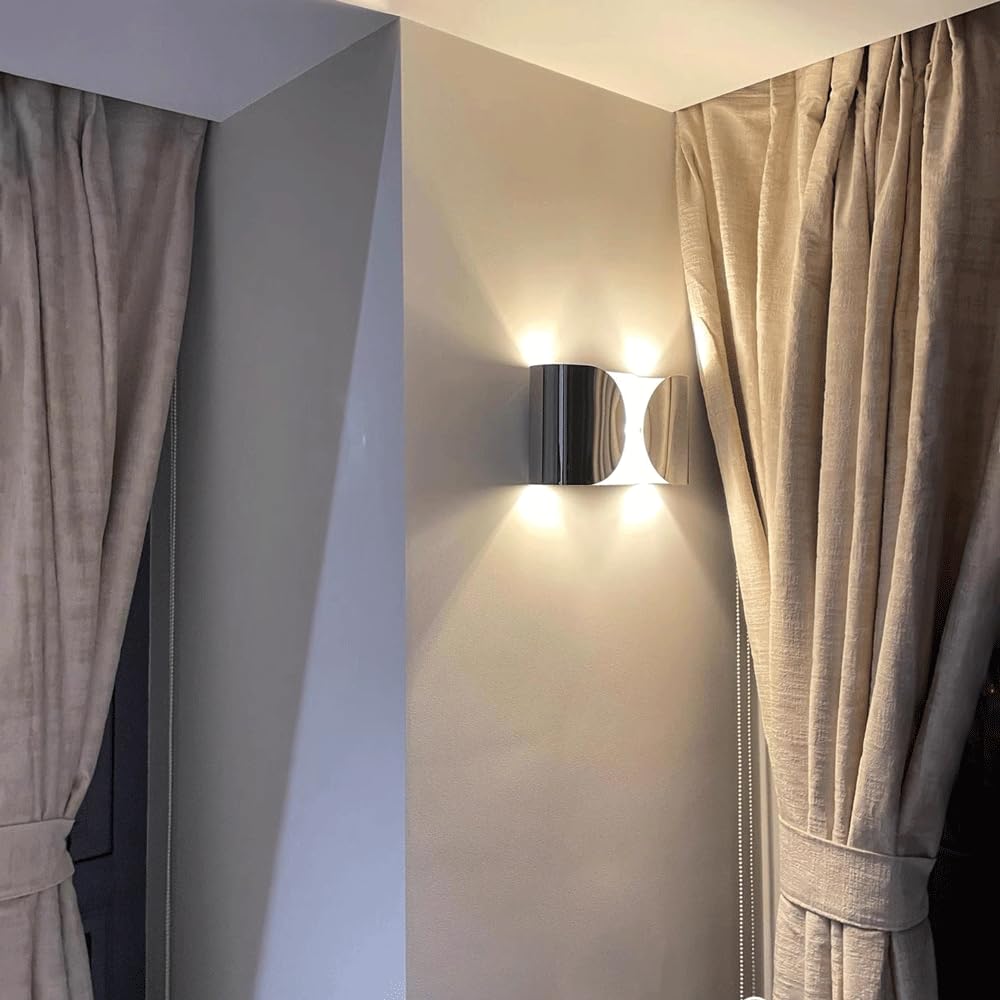 Lampada da parete scandinava in acciaio inossidabile Modello di design Lampada da casa Lampada da parete di lusso Soggiorno Corridoio Applique decorative Apparecchio di illuminazione montato su arte i